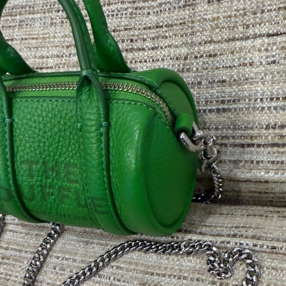 Marc Jacobs Green Leather Women's Mini The Duffle Bag - Picture 4 of 11